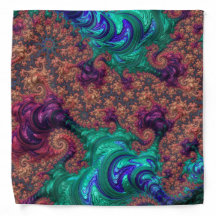 Boho Groovy Colorful Jewel Tone Resumen fractal