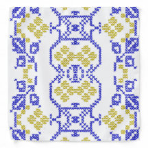 bordado folk cruz en colores ucranianos