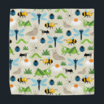 Bandana Bugs<br><div class="desc">Bichos cortos y amigables (araña,  abeja,  oruga,  escarabajo,  hormiga,  caracol,  libélula,  saltamontes) entre las flores del prado.</div>