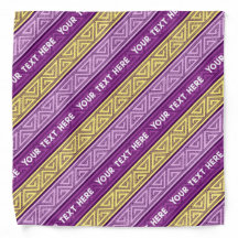 Celtic Stripes Add Your Text Yellow Lilac Purple