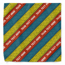 Celtic Style Stripes Add Your Text Red Yellow Blue