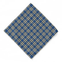 Clan de Napier Tartan Blue, Black and White Plante