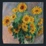 Bandana Claude Monet - Bouquet de girasoles<br><div class="desc">Bouquet de girasoles / Bouquet de torres - Claude Monet,  Oil on Canvas,  1881</div>