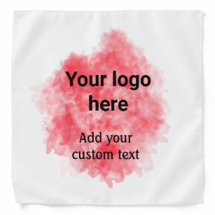 Bandana Color de agua rojo simple añadir tu logotipo perso
