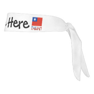 Bandana con la bandera de Taiwán y el nombre