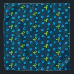 Bandana Concienciación y trasplante de órganos mascotas<br><div class="desc">¡Divertidas y atractivas cintas verdes y huellas de pata en el mascota de fondo marino bandana! Qué mejor manera de difundir el mensaje que vestir a tu bebé de piel. Nuestros bebés de piel juegan un importante papel de apoyo en el trasplante. Se ofrecen opciones de bandana pequeñas y grandes....</div>
