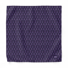Bandana Dark Purple Victorian Floral Pocket Square