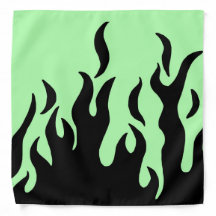 bandana de llamas verdes