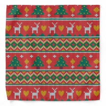 Bandana de punto de cerdo de árbol de Navidad