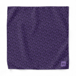 Bandana Deep Purple Plum Ornate Pocket Square