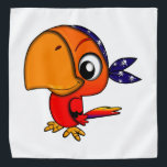 Bandana Dibujo animado anaranjado del loro<br><div class="desc">Si usted es un amante animal o usted tiene un amigo que sea uno,  después usted/él amará absolutamente este dibujo animado anaranjado del loro.</div>