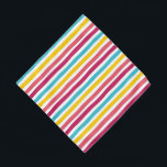 Bandana Divertido Cuto Feliz Pop De Color Colorido Candy A<br><div class="desc">Divertido,  lindo,  feliz,  pop de color,  diseño de caramelos rayados! Añade un poco de diversión a tu mascota favorito con este lindo patrón rayado. Colores de personalizable completo si quieres crear tu propio "Fru" divertido a rayas para un colorido "Momento del Pato".</div>