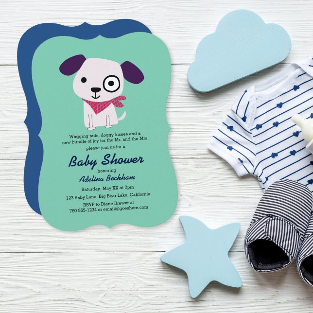 Bandana Doggy Baby Shower Invitaciones (Subido por el creador)
