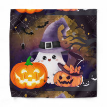 Dulce Fantasma de Halloween con Sombrero de Bruja 