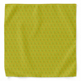 Bandana Elegante patrón floral verde chartreuse