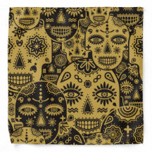 Espeluznante patrón de cráneo de azúcar añeja en n