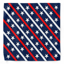 Estrellas rojas, blancas y azules y tiras diagonal