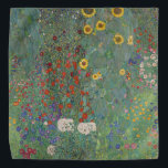 Bandana Farm Garden Sunflowers, de Gustav Klimt Painting<br><div class="desc">Obra maestra del pintor imperial austriaco Gustav Klimt : Jardín de granja con girasoles</div>