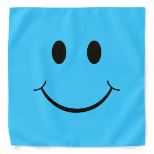 Bandana Feliz cara divertida  Azul
