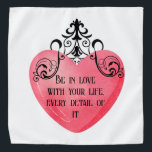 Bandana Funny Valentine pink heart<br><div class="desc">Funny Valentine pink heart inspired by love,  friendship,  in pastel and festive colors,  vibrant,  letters,  kisses. Perfect as a gift for a loved one,  for mom,  girlfriend,  sister,  dad,  boyfriend,  family.</div>