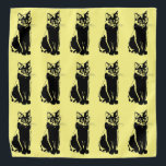 Bandana Gato negro<br><div class="desc">Silhouette de gato negro. Un gato solitario. Un Gato. Gato negro sobre fondo blanco.</div>