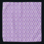 Bandana Gingham púrpura con pinturas<br><div class="desc">¡Amarre a su mascota con este incansable gingham púrpura con patas y bandana con patas!</div>