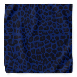 Bandana Huella de leopardo azul de la marina