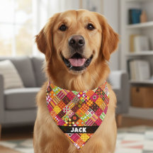 Bandana Impresa con Nombre de Mascota Personalizad