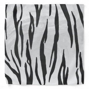 Bandana Impresión en blanco y negro tigre