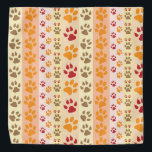 Bandana Impresiones mascotas<br><div class="desc">Una Naranja brillante y colorida,  impresa de patas,  se verá muy bien en un laboratorio o en un perro que recupera el oro.</div>