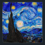 Bandana La noche estrellada de Vincent Van Gogh<br><div class="desc">Vincent Van Gogh La Noche Estelar. Esta es una antigua obra maestra del pintor holandés Vincent Van Gogh. Esta bonita pintura del paisaje artístico tiene un color bonito,  vibrante y saturado. Vincent Van Gogh fue un pintor impresionista de post holandés. Esta imagen es de dominio público</div>