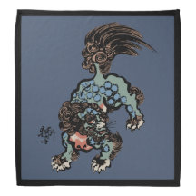 León Shi Chino Vintage en Azul de Vaqueros Azul