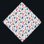 Bandana Maine Icons<br><div class="desc">Este diseño presenta todos sus íconos favoritos de Maine: pollos, botas, arándanos, boyas, langostas, lupinos y faros.</div>