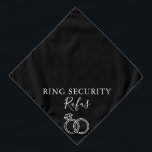 Bandana Mascota de nombres  Boda de perros de Ring Securit<br><div class="desc">Un boda super lindo con anillos de boda. Personaliza con el nombre de tu perro y su papel de honor en tu día especial. Diseñado por Thisisnotme©</div>