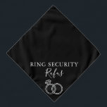 Bandana Mascota de nombres  Boda de perros de Ring Securit<br><div class="desc">Un boda super lindo con anillos de boda. Personaliza con el nombre de tu perro y su papel de honor en tu día especial. Diseñado por Thisisnotme©</div>