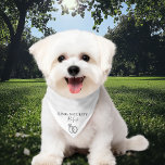 Bandana Mascota de nombres  Boda de perros de Ring Securit<br><div class="desc">Un boda super lindo con anillos de boda. Personaliza con el nombre de tu perro y su papel de honor en tu día especial. Diseñado por Thisisnotme©</div>