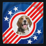 Bandana Mascota para las elecciones presidenciales fotográ<br><div class="desc">¡Declare su candidatura de mascota para las elecciones de 2024 con nuestra graciosa personalizado bandana! Con la foto de su querido amigo peludo enmarcada en un diseño patriótico rojo, blanco y azul, este llamativo letrero seguramente le dará la vuelta a la cabeza y provocará sonrisas en su vecindario. Ya sea...</div>