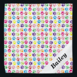 Bandana Mascota Paw Imprimir arcoiris personalizado<br><div class="desc">Este diseño puede ser personalizado en el área proporcionada cambiando la foto y/o el texto. O puede personalizarse eligiendo la opción de hacer clic en el personalizar y borrar o cambiar el color, el fondo, agregar texto, cambiar el color o estilo del texto o eliminar el texto para un diseño...</div>