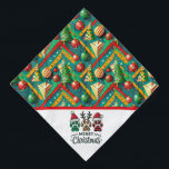 Bandana Mascotas Feliz Navidad<br><div class="desc">Una Colorida Bandana De Ropa De Cuello Mascota De Navidad Para Perros O Gatos</div>