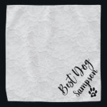 Bandana Mejor Boda de perro Mascota de encaje blanco perso<br><div class="desc">Este diseño se puede personalizar eligiendo la opción Editar diseño. También puede transferir a otros artículos. Póngase en contacto conmigo en colorflowcreations@gmail.com o utilice la opción de chat en la parte superior de la página si desea tener este diseño en otro producto o necesita ayuda. Ver más de mis diseños...</div>