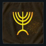 Bandana Menorah Flame<br><div class="desc">Una representación digital de la menorah judía de siete ramas (hebreo: מְ נ וֹ רָ ‎). La menorah de siete ramas, utilizada en el santuario portátil establecido por Moisés en el desierto y más tarde en el Templo en Jerusalén, ha sido un símbolo del judaísmo desde la antigüedad y es...</div>
