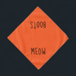 Bandana Meow Cute Negro Texto Naranja pequeño Mascota<br><div class="desc">naranja bonito bandana,  con un texto negro lindo... .Meow. Perfecto para su mascota en la ciudad o por la tarde en el parque.

También hay más espacio disponible.</div>