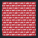 Bandana Mini Car Hearts Red<br><div class="desc">Mini programadores emparejados con corazones. Si quieres diferentes colores o tamaños,  ¡por favor avísenme! Se ha hecho para todos los amantes de los coches clásicos británicos,  especialmente el Austin Mini,  Morris Mini,  etc.</div>