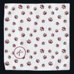 Bandana Monograma de modelo de pinturas de Purpurina dorad<br><div class="desc">Muestra cuánto amas a los animales con este tierno pañuelo de purpurina dorado rosa con dibujos con motivos de cinta con tu monograma o inicial. ¡Apuesto a que su mascota también lucirá adorable viéndolo!</div>