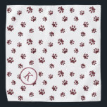 Bandana Monograma de modelo de pinturas de Purpurina dorad<br><div class="desc">Muestra cuánto amas a los animales con este tierno pañuelo de purpurina dorado rosa con dibujos con motivos de cinta con tu monograma o inicial. ¡Apuesto a que su mascota también lucirá adorable viéndolo!</div>