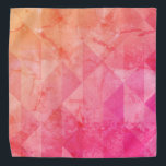 Bandana Naranja rosa grueso acuarela color de forma texto<br><div class="desc">Diseño de naranja rosa geométrico,  colores brillantes de acuarela</div>