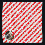 Bandana Navidades de fotografía personalizado Santa Hat Ma<br><div class="desc">Navidades Gorra Santa Claus - Marco divertido con un sombrero de Papá Noel. ¡HO HO HO! Derechos reservados © Angi Laframboise. Plantilla de fotos de vacaciones,  alegre y colorida. Personalizado,  Navidades personalizados regalos de vacaciones para mascotas.</div>