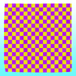 Bandana Neon Purple Yellow Check Checkerboard Vintage<br><div class="desc">Tablero de ajedrez blanco y negro de color morado y amarillo</div>