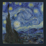 Bandana Noche estrellada de Vincent Van Gogh<br><div class="desc">Uno de los cuadros más famosos de Vincent Van Gogh. Starry Night es un hermoso aceite azul sobre pintura de lona de Van Gogh y esta es la mejor calidad disponible en Zazzle para que pueda esperar resultados de impresión de alta calidad. Disponible en muchos regalos diferentes, fundas electrónicos, impresiones...</div>