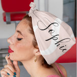 Bandana Nombre personalizado moderno Monograma Pastel rosa<br><div class="desc">Nombre personalizado moderno Monograma Pastel rosa</div>